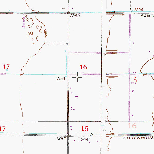 Topographic Map of Weinberg Elementary School, AZ