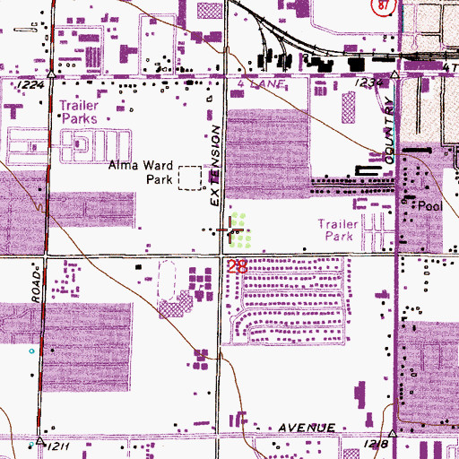Topographic Map of Dobson Montessori School, AZ