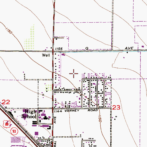 Topographic Map of Peoria Horizons Charter School, AZ