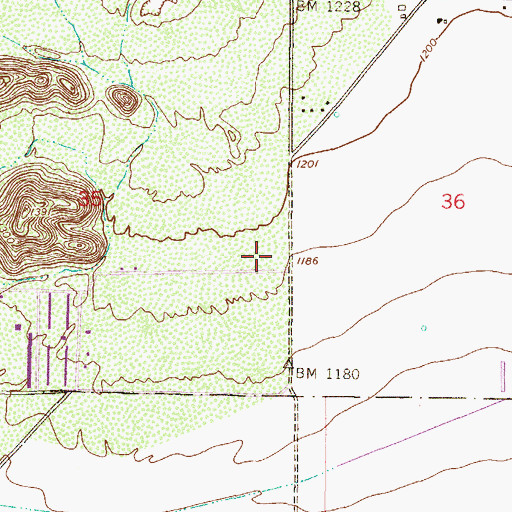 Topographic Map of Desert Vista High School, AZ