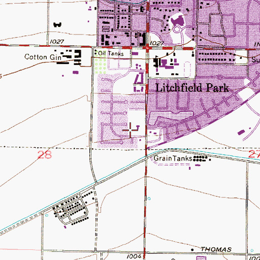 Topographic Map of Saint Peters Montessori School, AZ