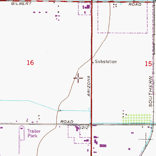 Topographic Map of El Dorado High School, AZ