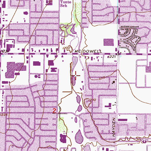 Topographic Map of New Way Learning Academy, AZ