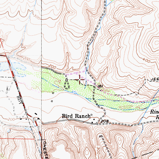 Topographic Map of Wolf Canyon, CA