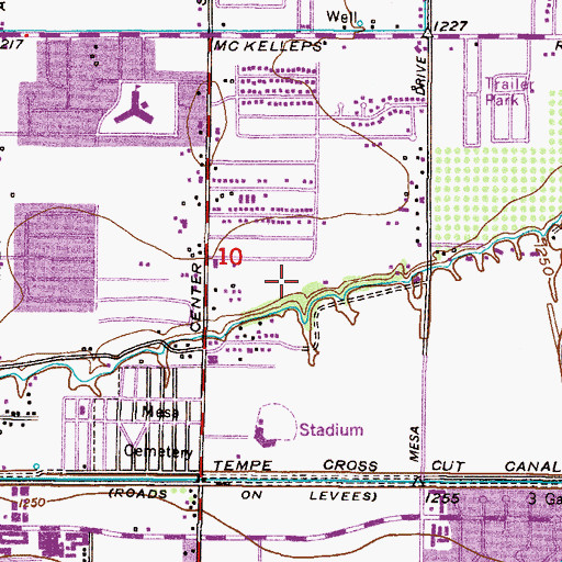 Topographic Map of Kerr Elementary School, AZ