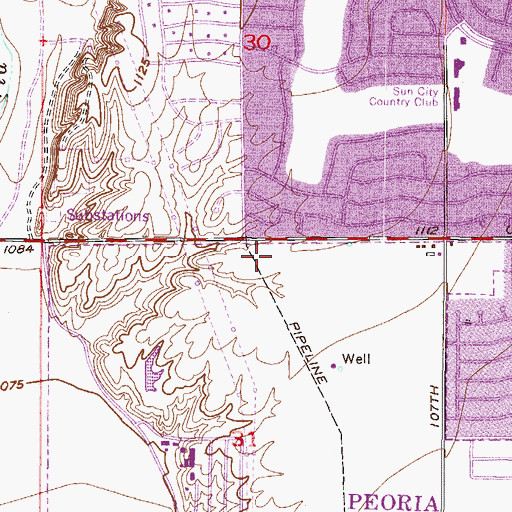Topographic Map of Paramount Academy, AZ