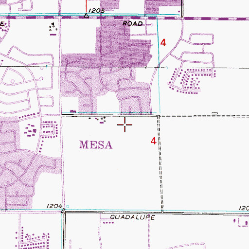 Topographic Map of Crismon Elementary School, AZ