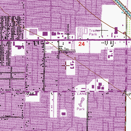 Topographic Map of Christ the King School, AZ