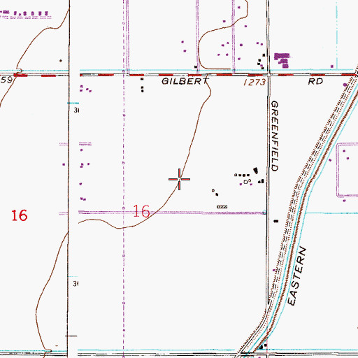 Topographic Map of Finley Farms Elementary School, AZ