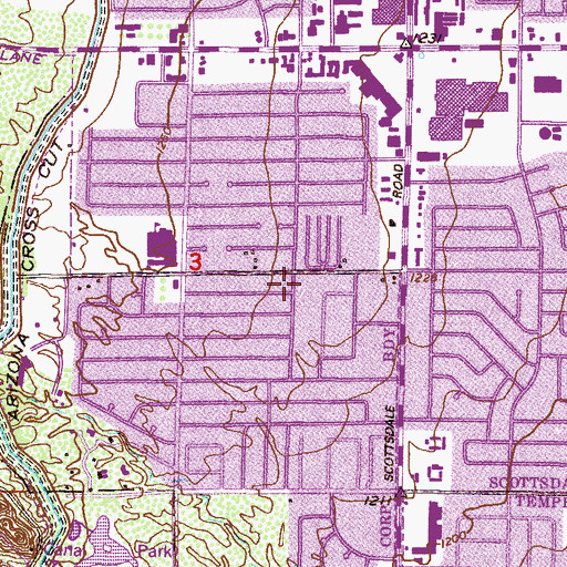 Topographic Map of Abiding Savior School, AZ