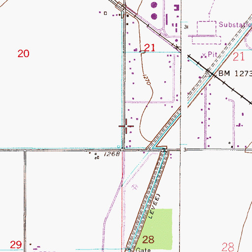 Topographic Map of Desert Hills High School, AZ