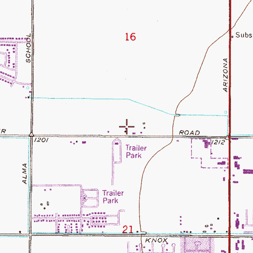 Topographic Map of Skyline Preparatory and Arts Academy, AZ