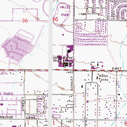 Topographic Map of Star Technology Professional Center, AZ