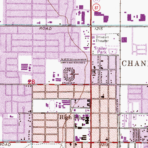 Topographic Map of New Vistas Academy, AZ