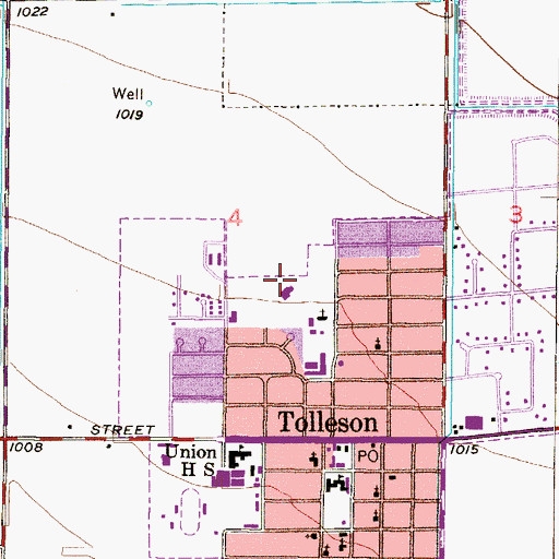 Topographic Map of P H Gonzales Elementary School, AZ