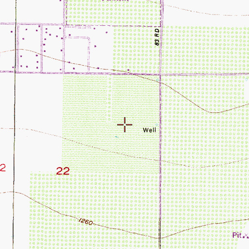 Topographic Map of Sunrise Mountain High School, AZ