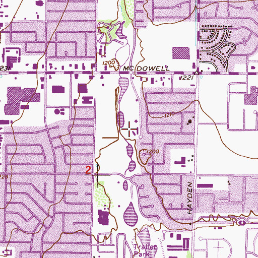 Topographic Map of The New Foundation School, AZ