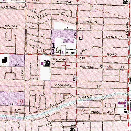 Topographic Map of Crittenton Youth Academy, AZ