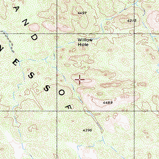Topographic Map of Wonderland of Rocks, CA