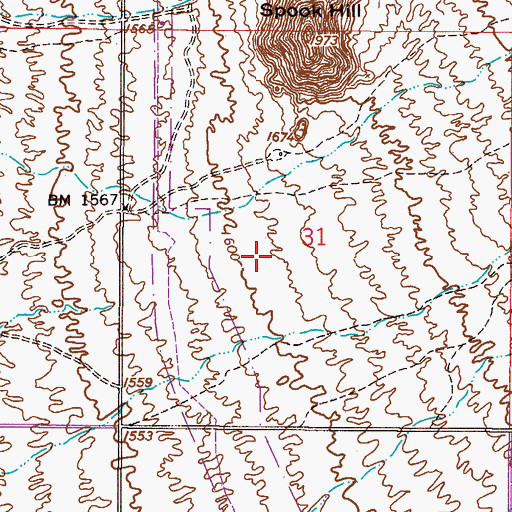 Topographic Map of Las Sendas Elementary School, AZ