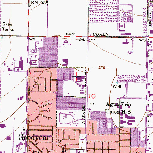 Topographic Map of Eliseo C Felix School, AZ
