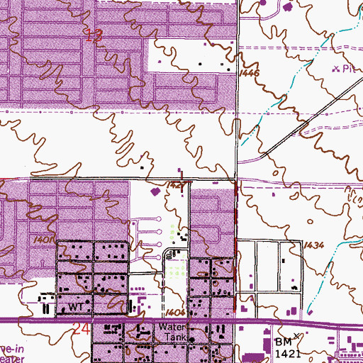 Topographic Map of Desert Shadows Montessori School, AZ
