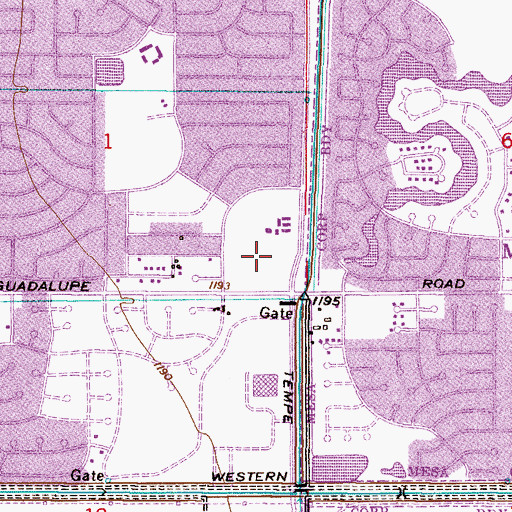 Topographic Map of Bethany Learning Center, AZ