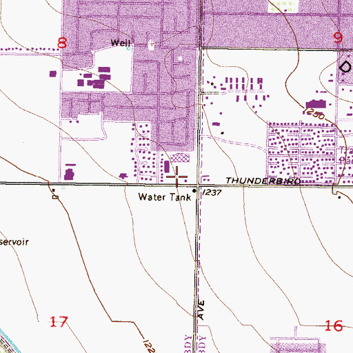 Topographic Map of Intelli - School Glendale, AZ