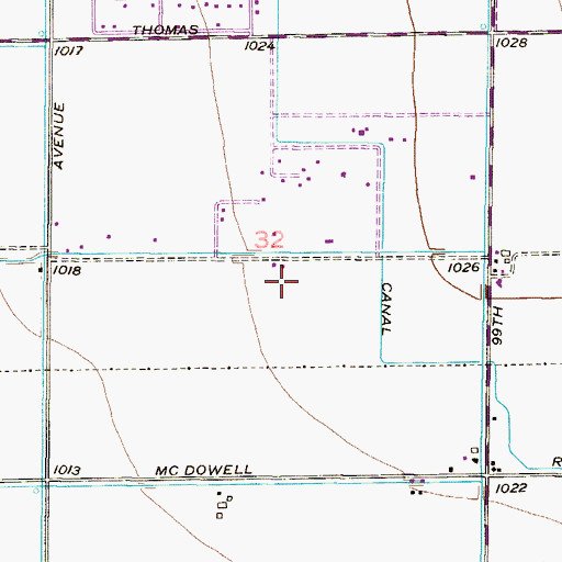 Topographic Map of Rio Vista Elementary School, AZ