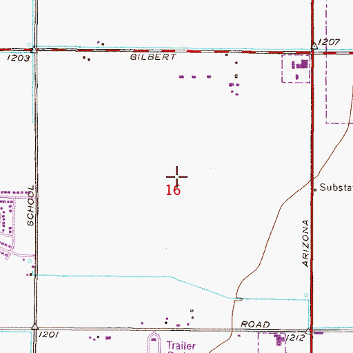 Topographic Map of Sirrine Elementary School, AZ