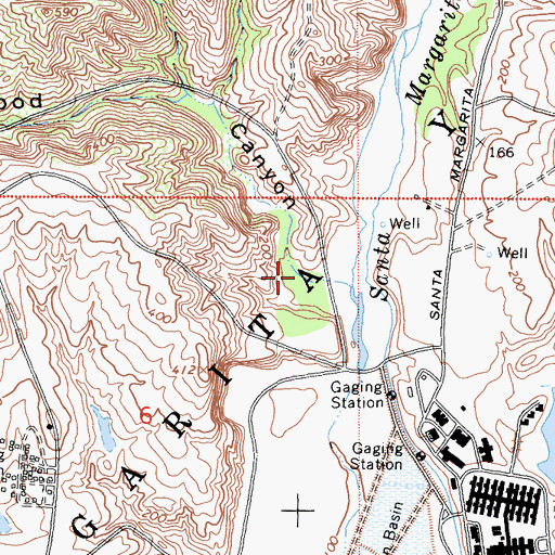 Topographic Map of Wood Canyon, CA