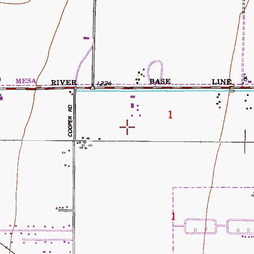 Topographic Map of Edu - Prize School, AZ