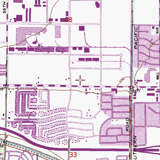 Topographic Map of Emmanuel Lutheran School, AZ