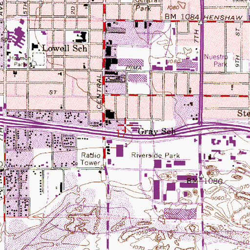 Topographic Map of Academia del Pueblo, AZ