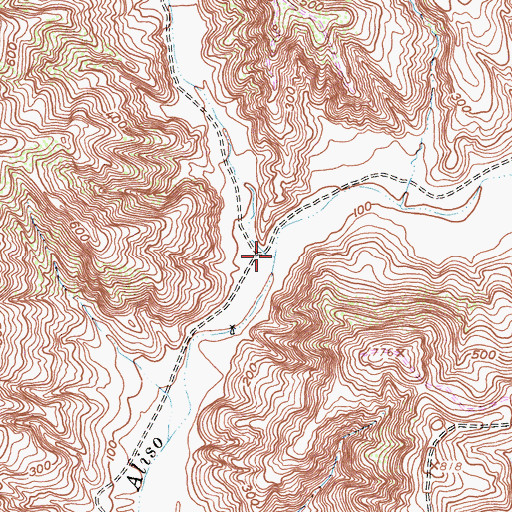 Topographic Map of Wood Canyon, CA