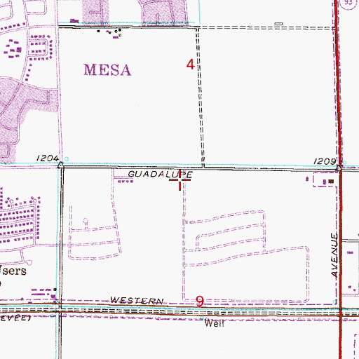 Topographic Map of Sunridge Learning Center, AZ