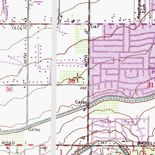 Topographic Map of Awakening Seed School, AZ