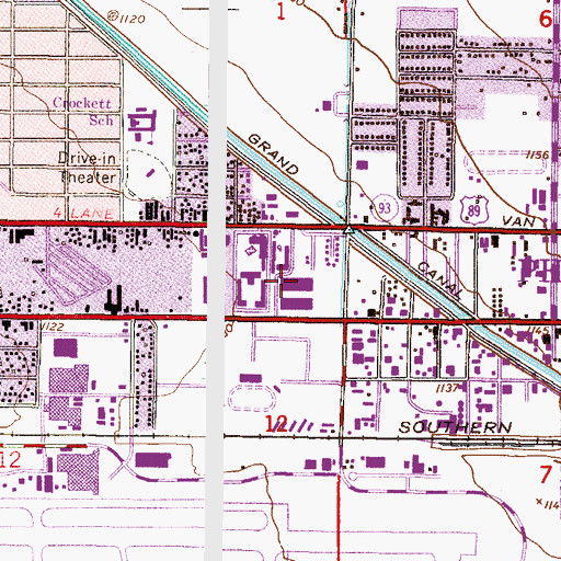 Topographic Map of Gateway Early College High School, AZ
