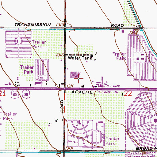 Topographic Map of Sonoran Desert School, AZ