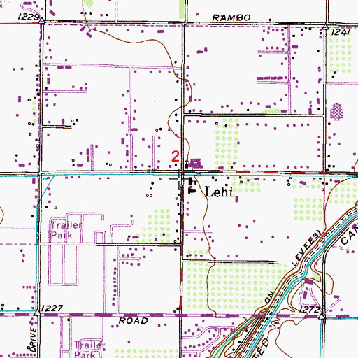 Topographic Map of Benjamin Franklin Charter School, AZ
