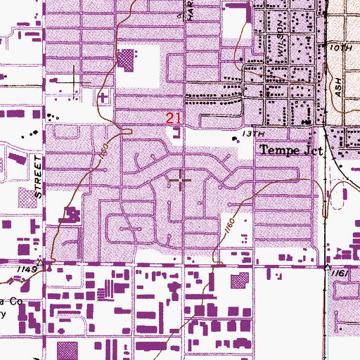 Topographic Map of Suriya Montessori School, AZ