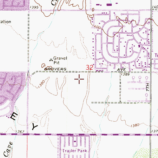 Topographic Map of Cactus View Elementary School, AZ