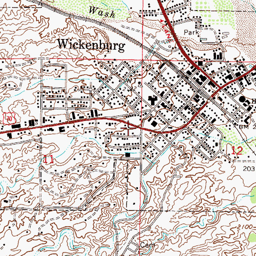 Topographic Map of Gospel Outreach Christian School, AZ