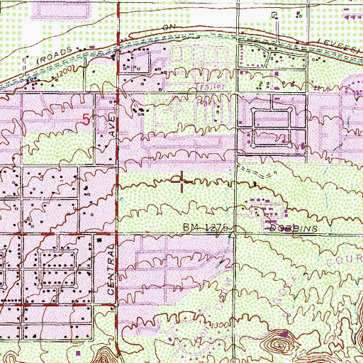 Topographic Map of Maxine O Bush School, AZ