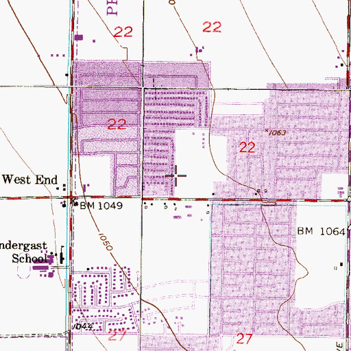 Topographic Map of Southwest Christian School, AZ