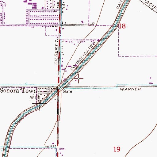 Topographic Map of Benjamin Franklin Charter School, AZ