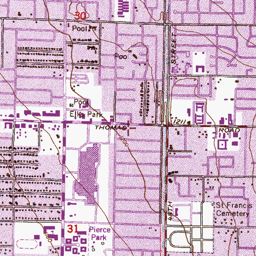 Topographic Map of Phoenix School of Academic Excellence, AZ
