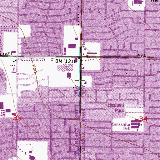 Topographic Map of Christ Rereemer Lutheran School, AZ