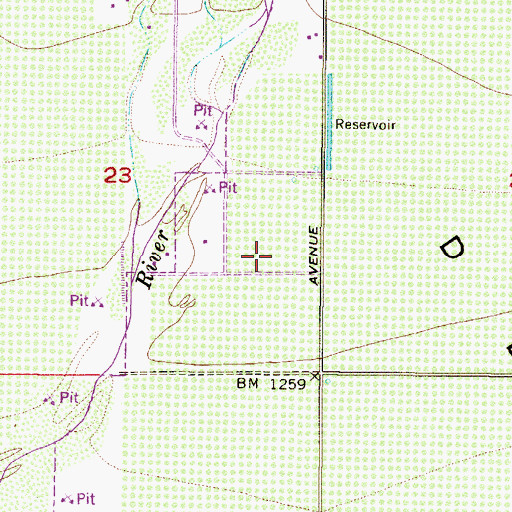 Topographic Map of Joy Christian School, AZ