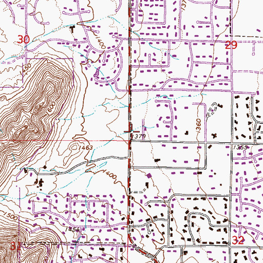 Topographic Map of Tesseract School, AZ